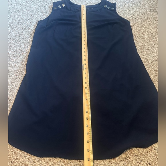 New York & Company Tie Waist Navy Dress - Picture 5 of 7